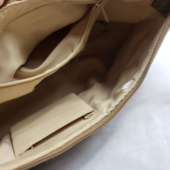 Relic Women's Cream Leather Studded Lined Canvas Purse Shoulder Bag - Picture 9 of 12